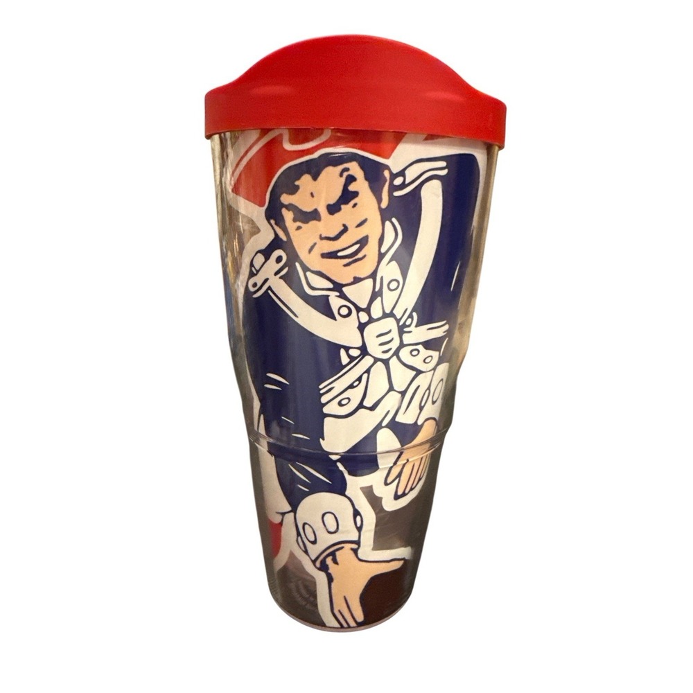 Tervis New England‎ Patriots Tumbler Hot or Cold 24 oz Big Retro Logo Plastic